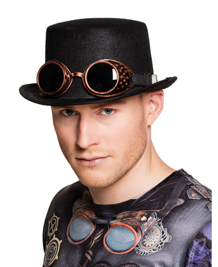  Chapeau avec lunettes adulte Steampunk, fig. 1 