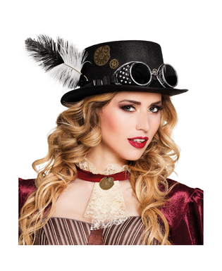  Chapeau rouages et plumes adulte Steampunk, fig. 1 