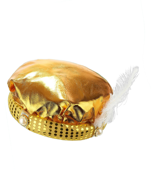  Sultan Turban-Mütze für Erwachsene gold, fig. 1 