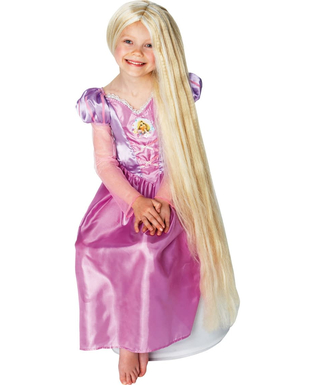  Lange Rapunzel™ Perücke für Kinder 80 cm blond, fig. 1 