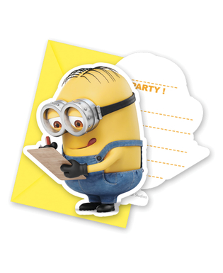  6 Cartes d'invitation avec enveloppes lovely Minions™, fig. 1 