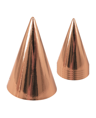  6 Chapeaux de fête en carton rose gold 15 cm, fig. 1 