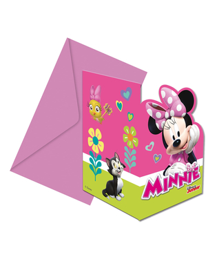  6 Invitations + enveloppes Minnie Happy ™, fig. 1 