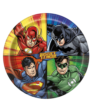  8 Assiettes en carton Justice League ™ 23 cm, fig. 1 