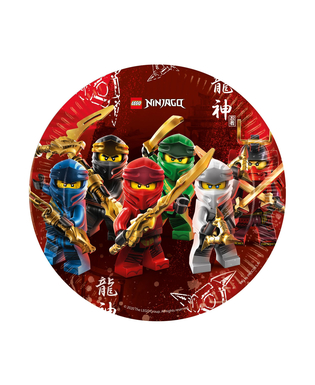  8 Assiettes en carton FSC® Lego Ninjago™ 23 cm, fig. 1 