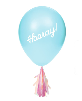  8 Ballons en latex avec tassels iridescentes et stickers 20,3 cm, fig. 1 