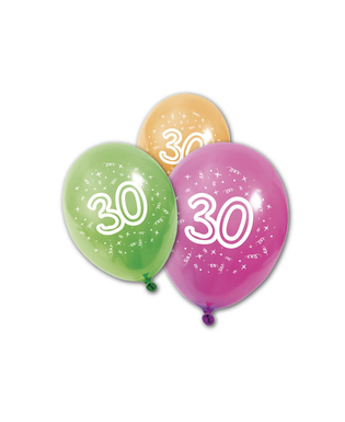  8 Ballons en latex anniversaire 30 ans 30 cm, fig. 1 