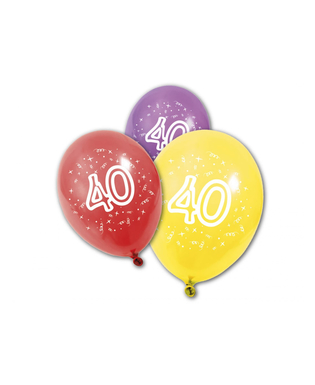  8 Ballons en latex anniversaire 40 ans 30 cm, fig. 1 
