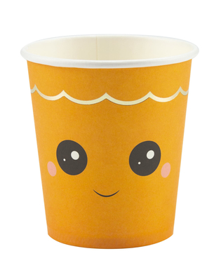  Kawaii-Kürbis-Becher für Halloween mit Kindern Tischzubehör 8 Stück orange 200 ml, fig. 1 