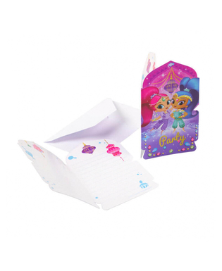  8 Invitations et enveloppes Shimmer et Shine ™, fig. 1 