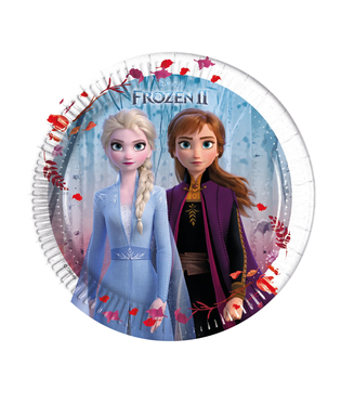  Disney Frozen2™-Pappteller Tischzubehör 8 Stück bunt 20 cm, fig. 1 