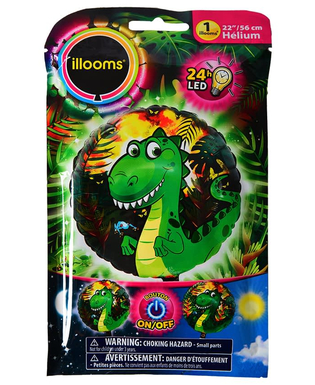  Ballon aluminium dinosaure LED Illooms® 50 cm, fig. 1 