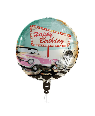  Rock´n´Roll Folienballon 50er-Jahre Deko Happy Birthday bunt 45 cm, fig. 1 