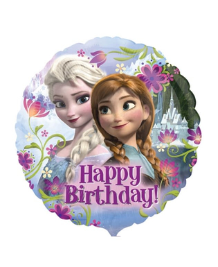  Ballon aluminium Happy Birthday La Reine des Neiges™, fig. 1 