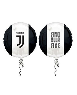  Ballon en aluminium Juventus™ noir et blanc 43 cm, fig. 1 