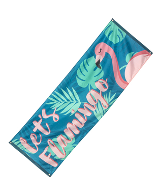  Bannière Let's Flamingo Flamant Tropic en tissu 74 x 220 cm, fig. 1 