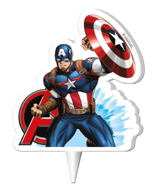  Bougie anniversaire Captain America™, fig. 1 