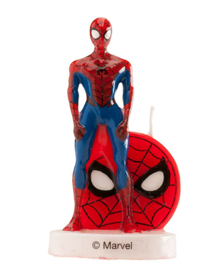  Bougie d'anniversaire Spiderman ™ 3D 6 cm, fig. 1 