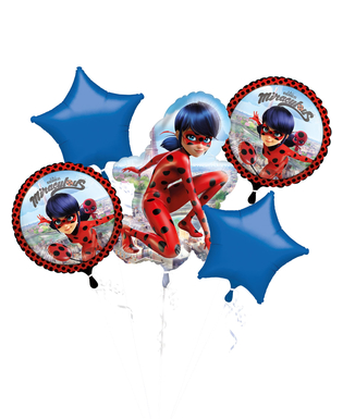  Bouquet de 5 ballons aluminium Ladybug™, fig. 1 