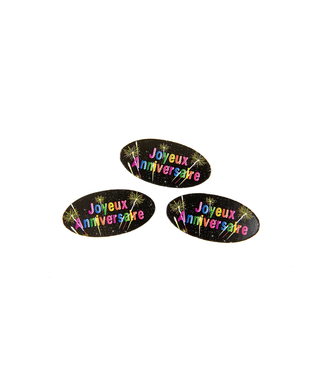  80 Confettis de table en papier anniversaire feux d'artifice 4 x 2 cm, fig. 1 