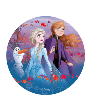  Disque en azyme La Reine des Neiges 2™ Anna, Elsa et Olaf 20 cm, fig. 1 