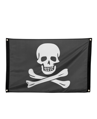  Piratenflagge schwarz-weiss 90x60cm, fig. 1 