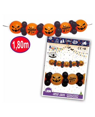  Guirlande ballons latex halloween 1,8 m, fig. 1 