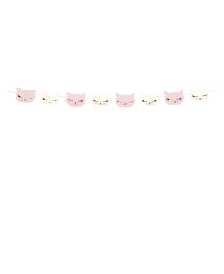  Guirlande en carton chaton rose et blanc 8,5 cm x 1,4 m, fig. 1 