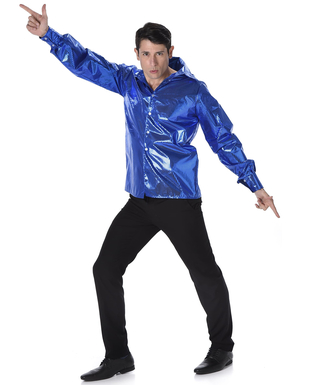  Chemise disco à sequins bleus homme, fig. 1 