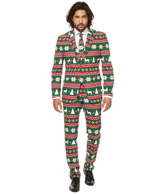  Mr. Festive Herrenkostüm Opposuits™ grün-weiß-rot, fig. 1 