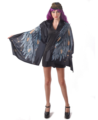  Déguisement Ailes d'ange poncho noir femme, fig. 1 