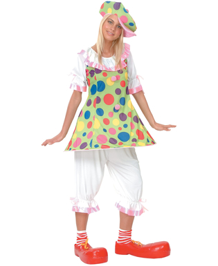  Déguisement clown à pois colorés femme, fig. 1 