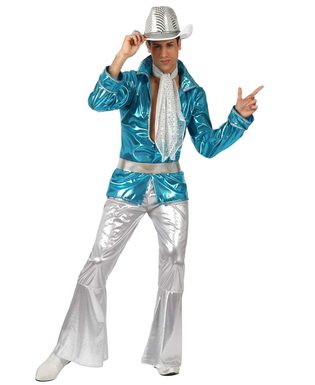  Déguisement disco bleu homme, fig. 1 