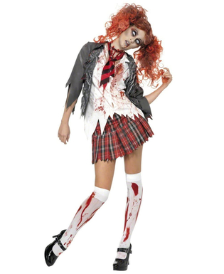  Déguisement écolière zombie Halloween femme, fig. 1 