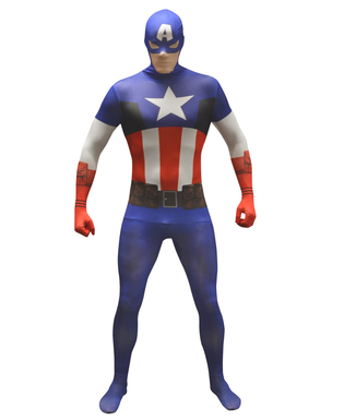  Klassisches Captain America™ Erwachsenenkostüm Morphsuits™, fig. 1 