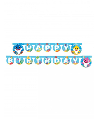  Guirlande en papier Happy Birthday FSC® Baby Shark™ 2 m, fig. 1 