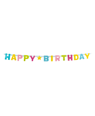  Guirlande lettres Happy Birthday en carton 150 cm, fig. 1 