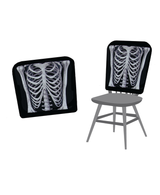  Housse de chaises squelette 38 X 48 cm Halloween, fig. 1 