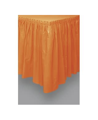  Jupe de table en plastique orange 73 x 426 cm, fig. 1 