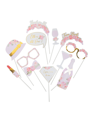  Kit photobooth 12 accessoires EVJF Fleuri, fig. 1 