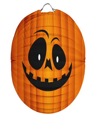  Kürbis-Laterne Halloween Deko orange-schwarz 22 cm, fig. 1 