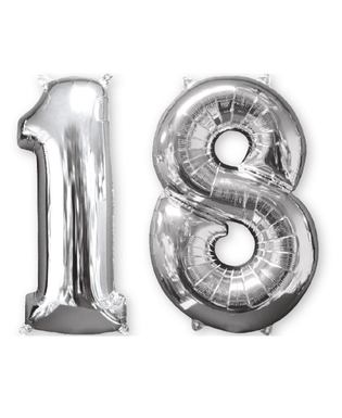  Lot de 2 ballons aluminium chiffre argent 18, fig. 1 