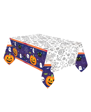  Tischdecke Halloween-Friends Partyzubehör bunt 1,2x1,8m, fig. 1 