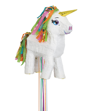  Piñata Einhorn weiß-regenbogenfarben 43 cm, fig. 1 