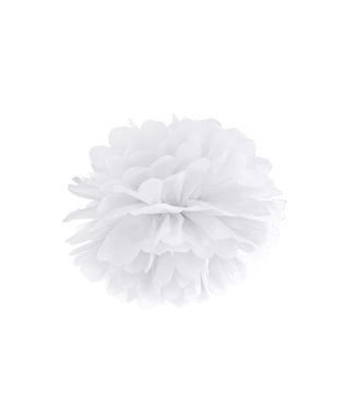  Pompon à suspendre en papier blanc 25 cm, fig. 1 