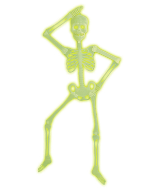  Squelette articulée phosphorescent Halloween 92 cm, fig. 1 