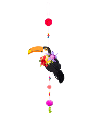  Suspension toucan avec pompons 70 cm, fig. 1 