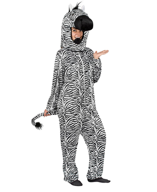  Zebra-Jumpsuit-Kostüm für Erwachsene, fig. 1 