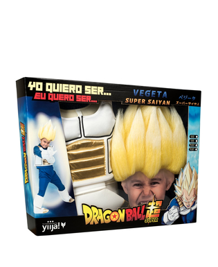  Super Saiyan Vegeta Dragon Ball™-Lizenzkostüm für Kinder blau-weiss-gold, fig. 1 