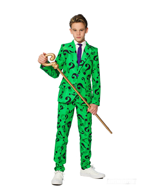  Mr. Riddler™-Opposuits Anzug für Kinder grün-schwarz, fig. 1 